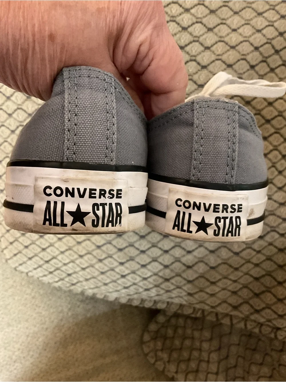 Converse All Star Double Tongue Womens Size 7 Sneakers Gray & Aqua